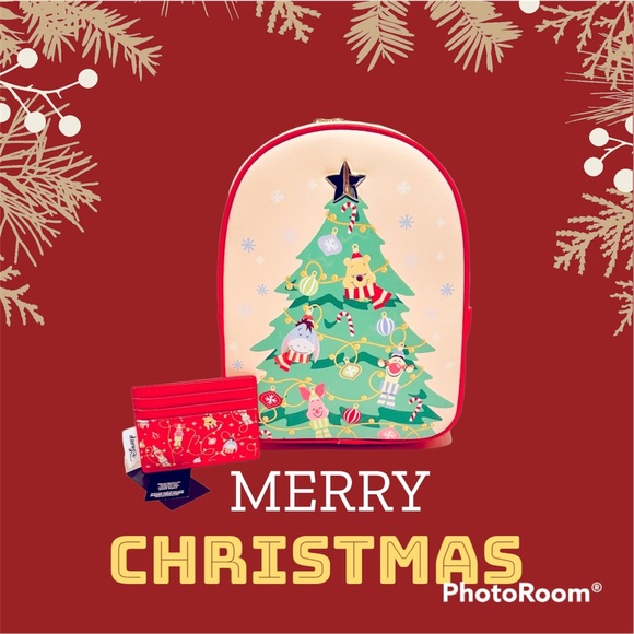 Her Universe Disney Winnie The Pooh Christmas Ornament Mini Backpack/card holder - Picture 4 of 8